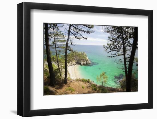 Saint Hernot paradisiac beach in Brittany-Philippe Manguin-Framed Photographic Print