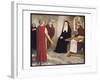 Saint Hilda of Whitby Anglo-Saxon Abbess Receiving a Visit from Caedmon-Stephen Reid-Framed Premium Giclee Print