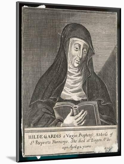 Saint Hildegard Von Bingen German Religious Founder and Abbess of Convent of Rupertsberg-null-Mounted Photographic Print