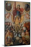 Saint Hippolytus Between Spanish and Aztec Soldiers-null-Mounted Giclee Print