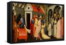 Saint Hugh of Lincoln Exorcises a Man Possessed by the Devil, 1404-1407-Gherardo Starnina-Framed Stretched Canvas