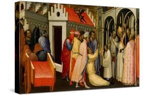 Saint Hugh of Lincoln Exorcises a Man Possessed by the Devil, 1404-1407-Gherardo Starnina-Stretched Canvas