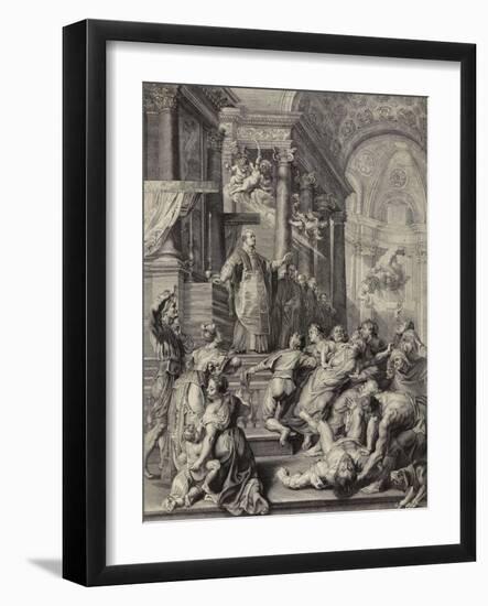 Saint Ignatius Loyola (Engraving on Laid Paper)-Peter Paul (after) Rubens-Framed Giclee Print