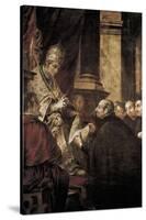 Saint Ignatius of Loyola Receiving Papal Bull from Pope Paul III-Juan de Valdes Leal-Stretched Canvas