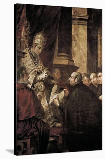 Saint Ignatius of Loyola Receiving Papal Bull from Pope Paul III-Juan de Valdes Leal-Stretched Canvas