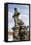 Saint Ivo of Kermartin, T.O.S.F. (1253-1303). Baroque Sculpture by Matyas Bernard Braun on Behalf…-null-Framed Stretched Canvas