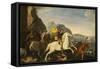 Saint James at the Battle of Clavijo-Aniello Falcone-Framed Stretched Canvas