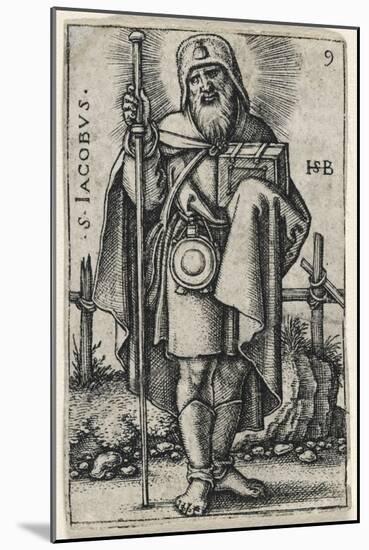 Saint James, Major, 1541-46 (Engraving)-Hans Sebald Beham-Mounted Giclee Print