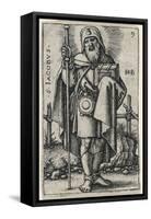 Saint James, Major, 1541-46 (Engraving)-Hans Sebald Beham-Framed Stretched Canvas