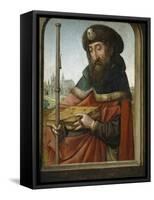 Saint James the Elder as Pilgrim-Juan de Flandes-Framed Stretched Canvas