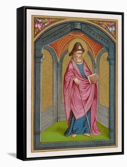 Saint James the Great the Patron of Pilgrims Supposed to be Buried at Compostella Spain-null-Framed Stretched Canvas