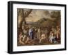 Saint Jean baptisant le peuple-Nicolas Poussin-Framed Giclee Print