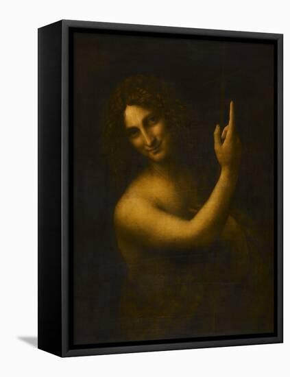 Saint Jean Baptiste-Leonardo da Vinci-Framed Stretched Canvas