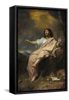 Saint Jean l'évangéliste à Patmos-Charles Le Brun-Framed Stretched Canvas