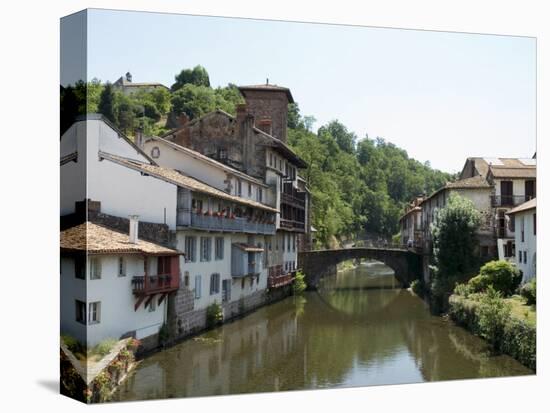 Saint Jean Pied De Port, Basque Country, Pyrenees-Atlantiques, Aquitaine, France-Robert Harding-Stretched Canvas