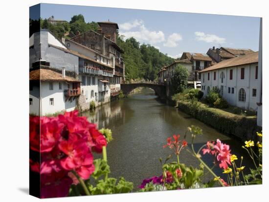 Saint Jean Pied De Port, Basque Country, Pyrenees-Atlantiques, Aquitaine, France-Robert Harding-Stretched Canvas