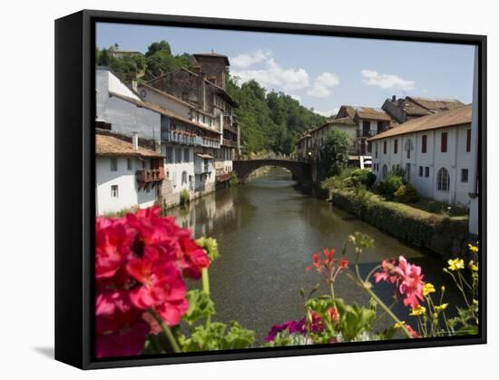 Saint Jean Pied De Port, Basque Country, Pyrenees-Atlantiques, Aquitaine, France-Robert Harding-Framed Stretched Canvas