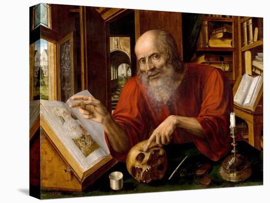 Saint Jerome, 1530-1540-Jan Massys-Stretched Canvas