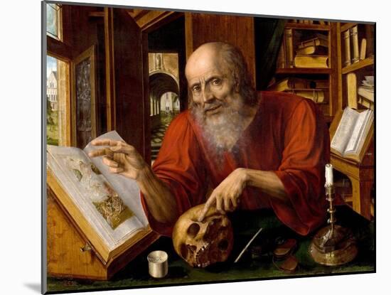 Saint Jerome, 1530-1540-Jan Massys-Mounted Giclee Print