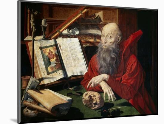 Saint Jerome, 1547-Marianus Van Reymerswaele-Mounted Giclee Print