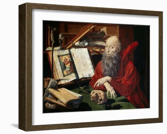 Saint Jerome, 1547-Marianus Van Reymerswaele-Framed Giclee Print