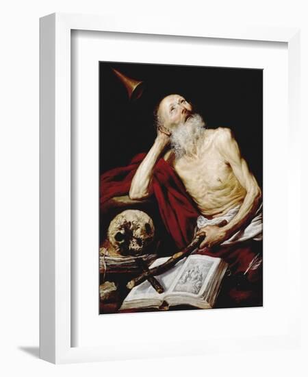 Saint Jerome, 1643, Spanish School-Antonio De pereda-Framed Giclee Print