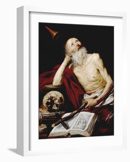 Saint Jerome, 1643, Spanish School-Antonio De pereda-Framed Giclee Print