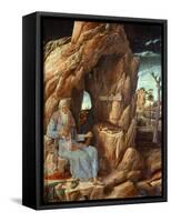 Saint Jerome, 341-420 AD, as Hermit in a Cave-Andrea Mantegna-Framed Stretched Canvas