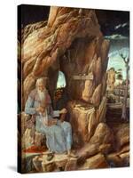 Saint Jerome, 341-420 AD, as Hermit in a Cave-Andrea Mantegna-Stretched Canvas