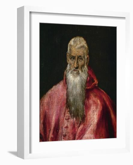 Saint Jerome as a Cardinal-El Greco-Framed Giclee Print