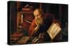 Saint Jerome, by Massys (Matsys), Jan (1510-1575). Oil on Wood, 1537. Dimension : 67X96 Cm. Art His-Jan Massys-Stretched Canvas