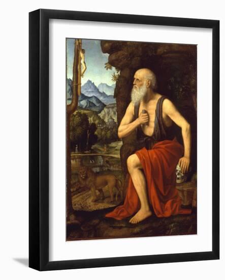 Saint Jerome, C. 1525-Bernardino Luini-Framed Giclee Print