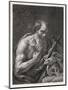 Saint Jerome Contemplates the Image of Jesus on the Cross-Henry Fuseli-Mounted Art Print