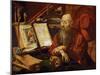 Saint Jerome Dans Sa Cellule - Saint Jerome in His Cell, by Reymerswaele, Marinus Claesz, Van (Ca.-Marinus Van Reymerswaele-Mounted Giclee Print