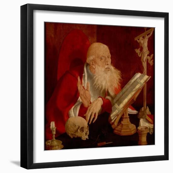 Saint Jerome Dans Sa Cellule - Saint Jerome in His Cell, by Reymerswaele, Marinus Claesz, Van (Ca.-Marinus Van Reymerswaele-Framed Giclee Print