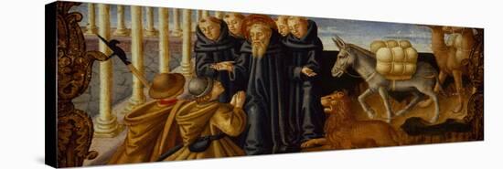 Saint Jerome forgiving the Thieves panel-Zanobi Machiavelli-Stretched Canvas