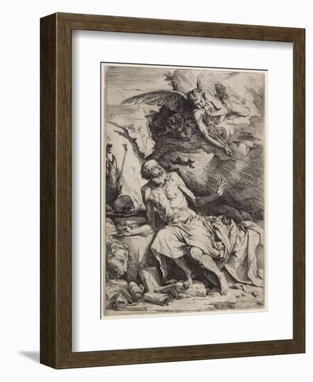 Saint Jerome Hearing the Trumpet of the Last Judgment, C. 1621-Jusepe de Ribera-Framed Giclee Print