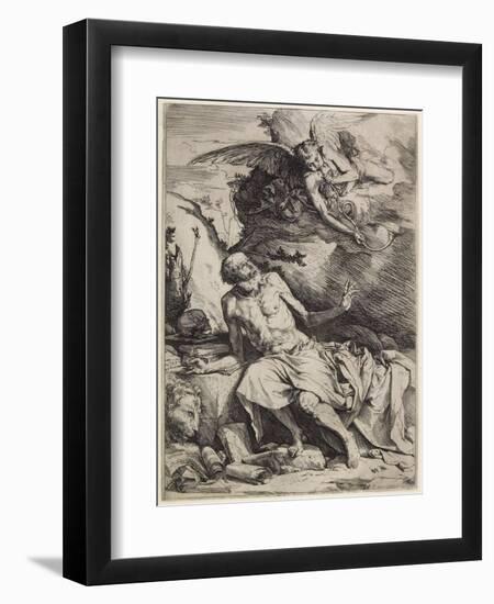 Saint Jerome Hearing the Trumpet of the Last Judgment, C. 1621-Jusepe de Ribera-Framed Giclee Print