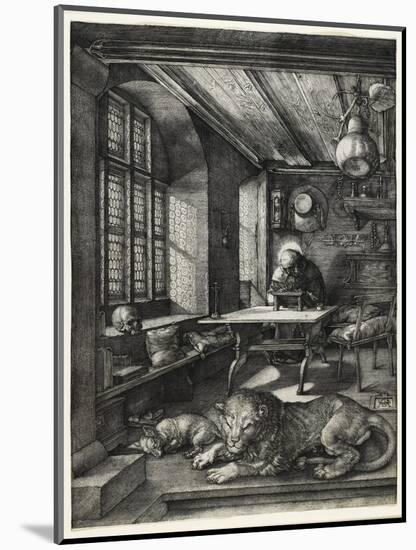 Saint Jerome in His Study, 1514-Albrecht Dürer-Mounted Giclee Print