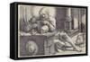 Saint Jerome in His Study, 1521-Lucas van Leyden-Framed Stretched Canvas