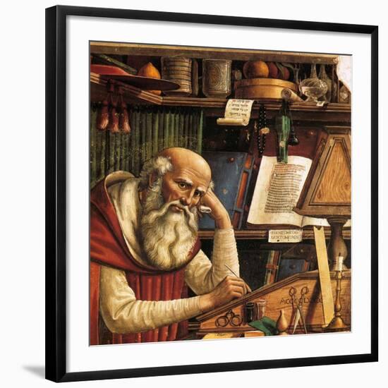 Saint Jerome in His Study (Detail), 1480-Domenico Ghirlandaio-Framed Giclee Print