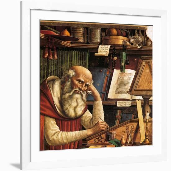 Saint Jerome in His Study (Detail), 1480-Domenico Ghirlandaio-Framed Giclee Print