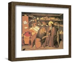 Saint Jerome In His Study-Niccolo Antonio Colantonio-Framed Premium Giclee Print