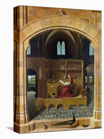 Saint Jerome in His Study-Antonello da Messina-Stretched Canvas