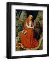 Saint Jerome in the Desert, C.1450-65 (Oil on Oak Panel)-Rogier van der Weyden-Framed Giclee Print