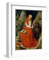 Saint Jerome in the Desert, C.1450-65 (Oil on Oak Panel)-Rogier van der Weyden-Framed Giclee Print