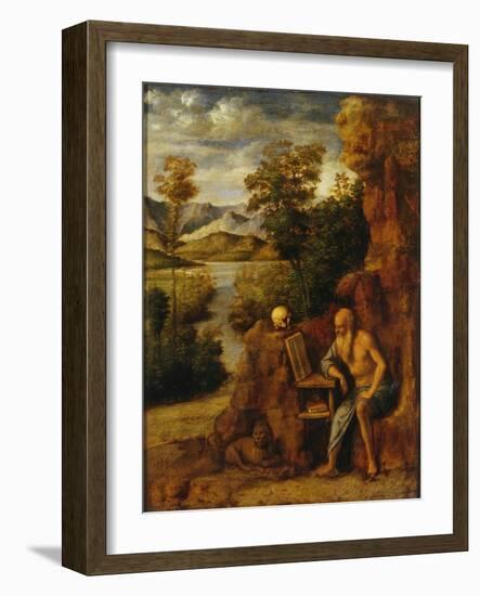 Saint Jerome in the Desert-Cima da Conegliano-Framed Giclee Print