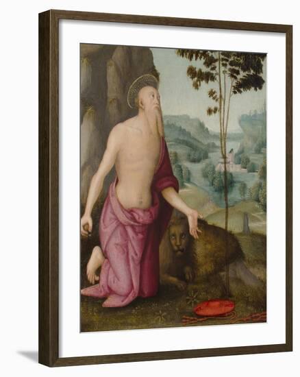 Saint Jerome in the Wilderness, C.1510-15-Pietro Perugino-Framed Giclee Print