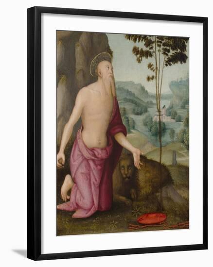 Saint Jerome in the Wilderness, C.1510-15-Pietro Perugino-Framed Giclee Print