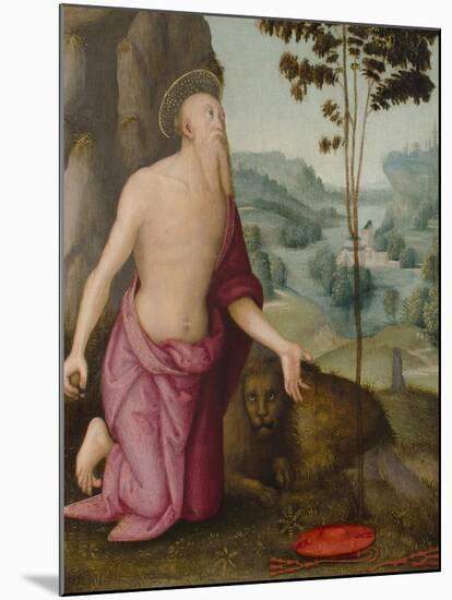 Saint Jerome in the Wilderness, C.1510-15-Pietro Perugino-Mounted Giclee Print